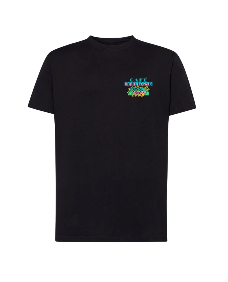 Café Quijano - Camiseta "Miami 1990" Unisex Negra
