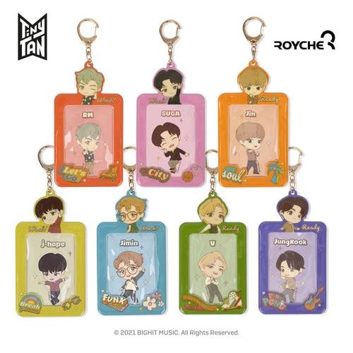 BTS TinyTAN Dynamite Photo Card Key Holder