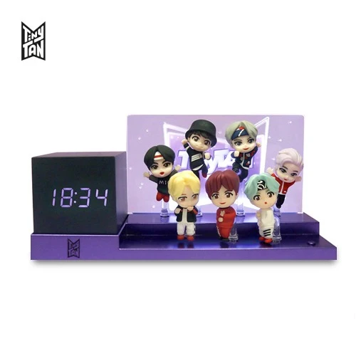 BTS TinyTAN Microphone Drop Figure LED Clock