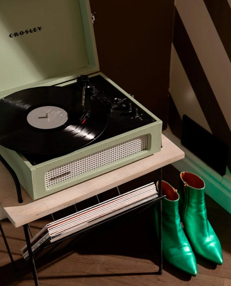 Crosley - Tocadiscos Crosley Voyager Bluetooth Doble - Salvia