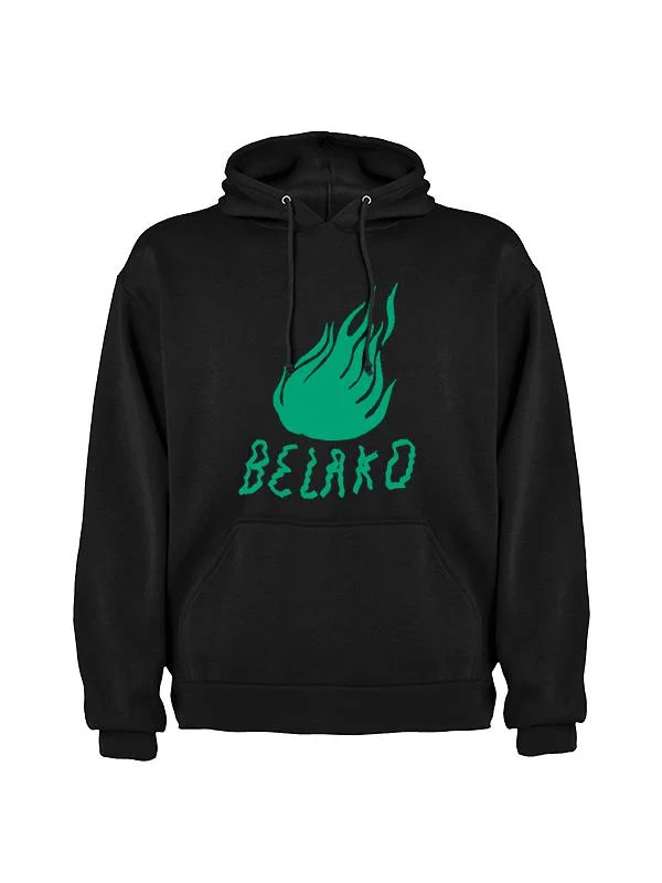 Belako - Sudadera Capucha Fuego - Negra