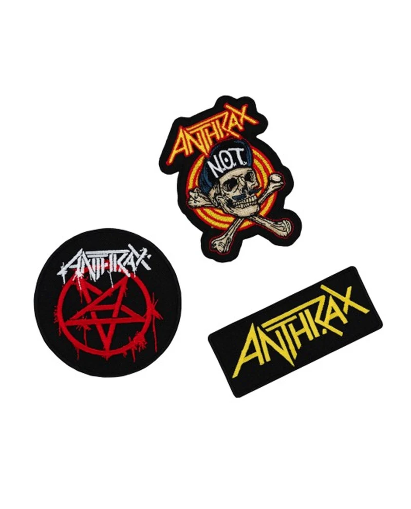Anthrax - Pack 3 parches Bordados "Anthrax"