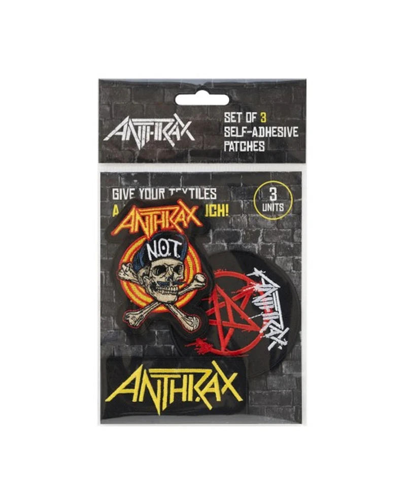 Anthrax - Pack 3 parches Bordados "Anthrax"