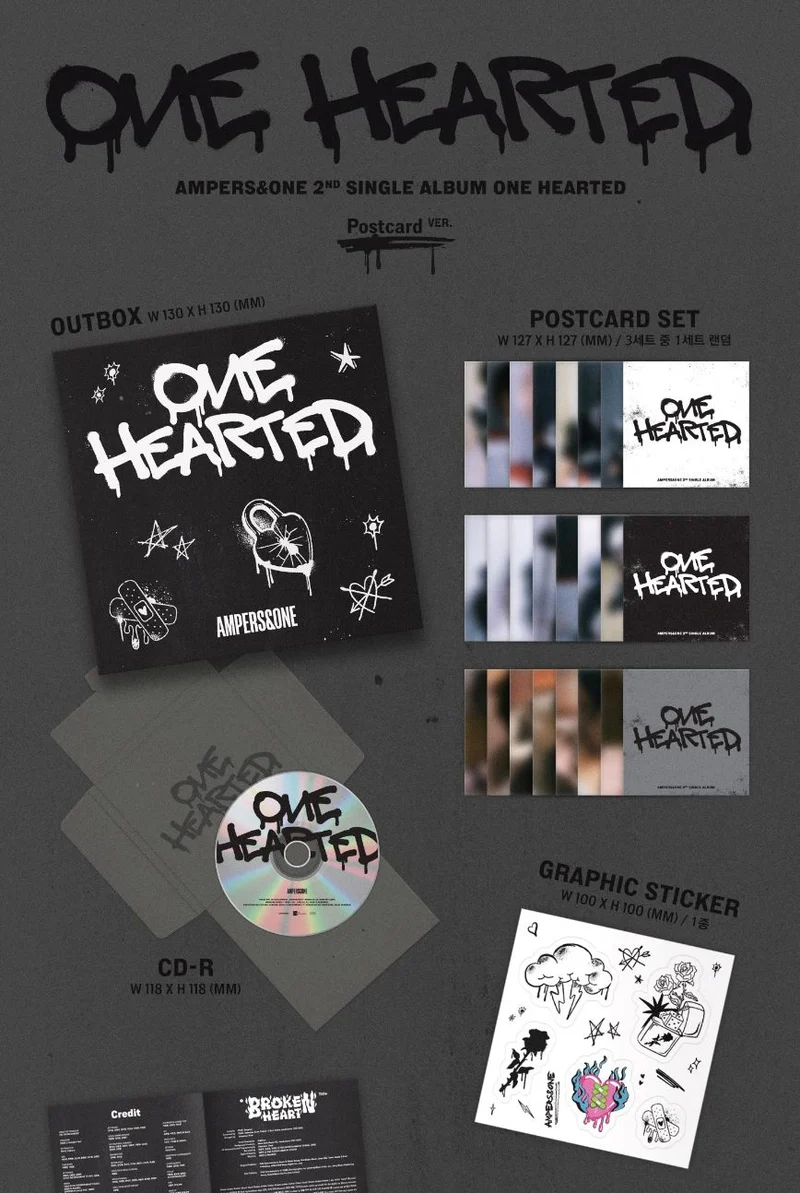 AMPERS&ONE - ONE HEARTED (2ND SINGLE ALBUM) POSTCARD VER.