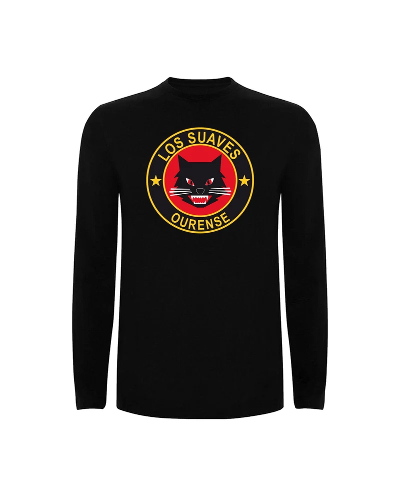 Los Suaves - Camiseta Manga Larga Negra