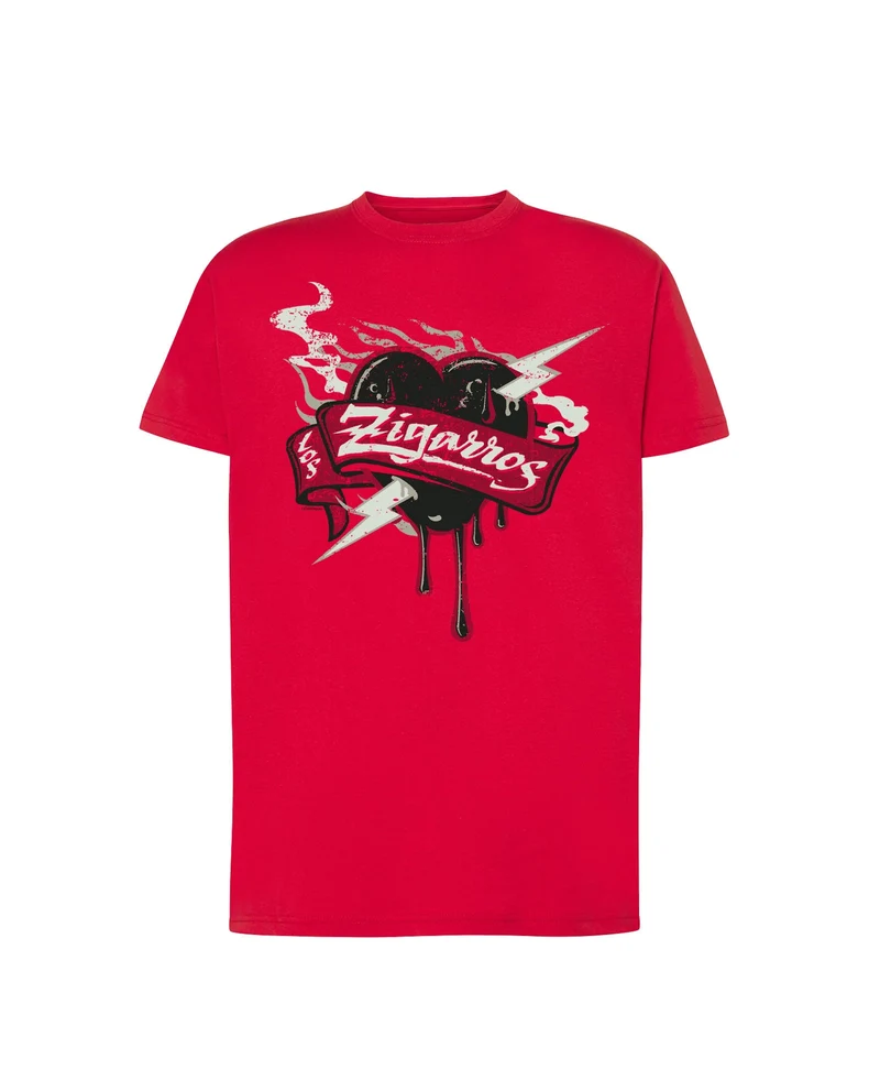 Los Zigarros - Camiseta Roja "Corazón"