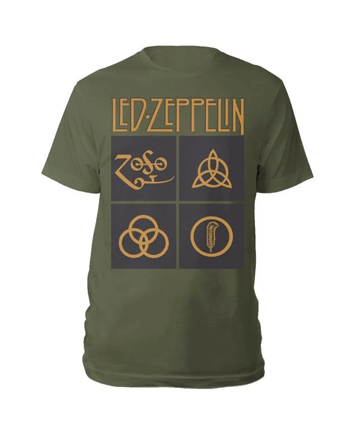 Led Zeppelin - Camiseta "Gold Symbols" Unisex