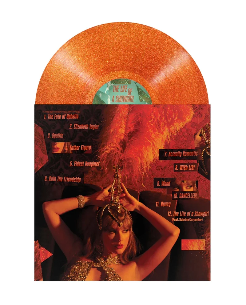Taylor Swift - LP Vinilo Naranja con purpurina "The Life Of A Showgirl"