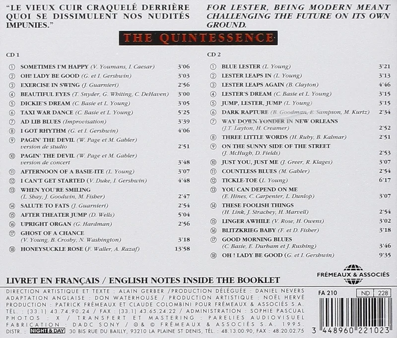 Lester Young | The Quintessence [2CD]