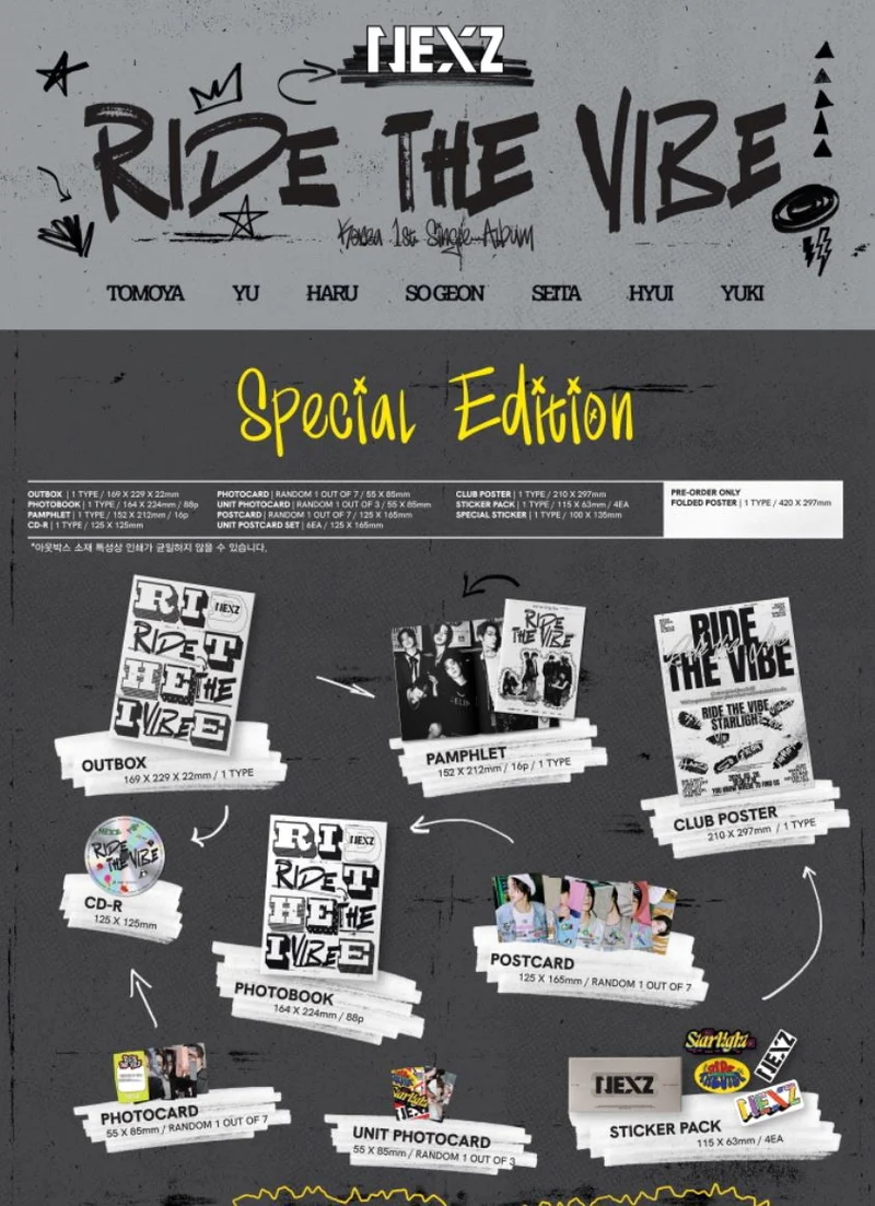 NEXZ - RIDE THE VIBE (KOREA 1ST SINGLE ALBUM) SPECIAL EDITION