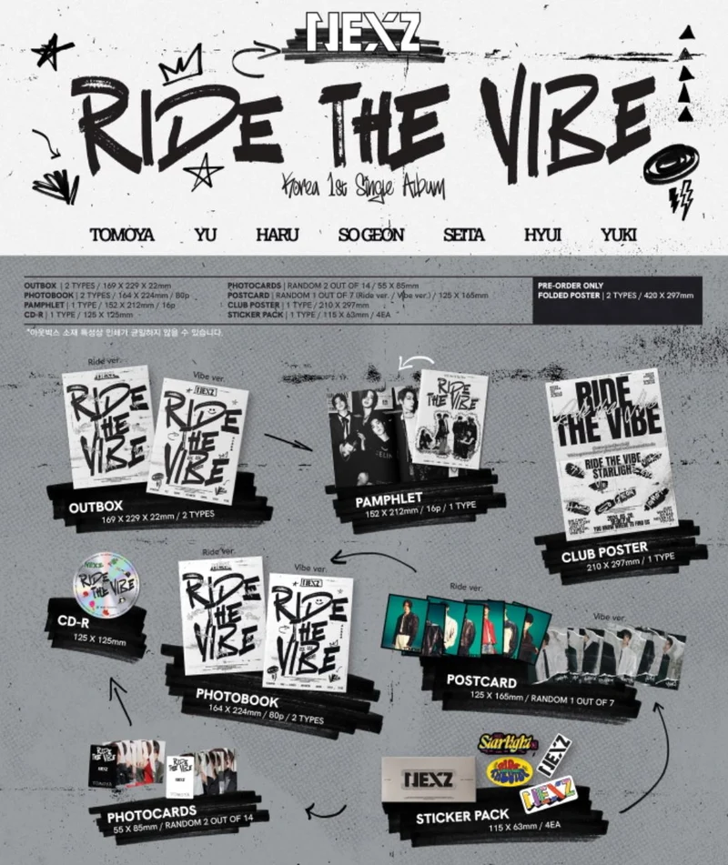 NEXZ - RIDE THE VIBE (KOREA 1ST SINGLE ALBUM)