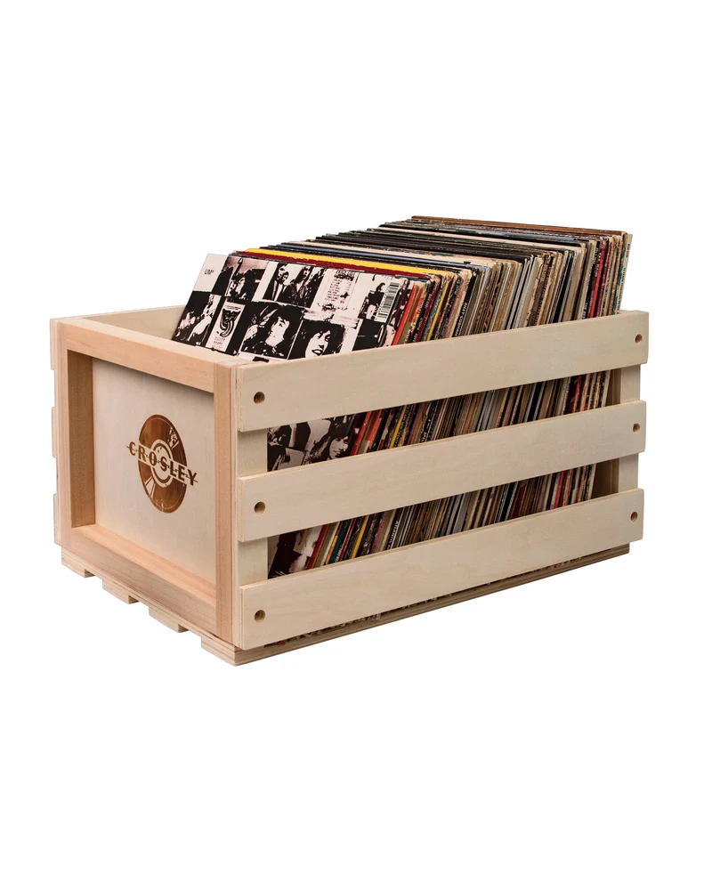 Crosley - Caja de almacenamiento de discos - Natural