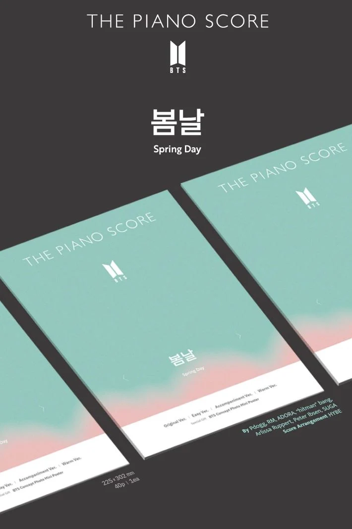 BTS - THE PIANO SCORE : SPRING DAY