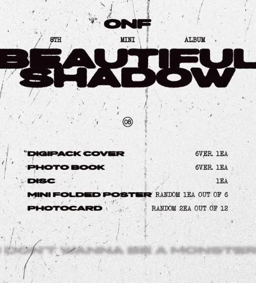ONF - BEAUTIFUL SHADOW (8TH MINI ALBUM) DIGIPACK VER.
