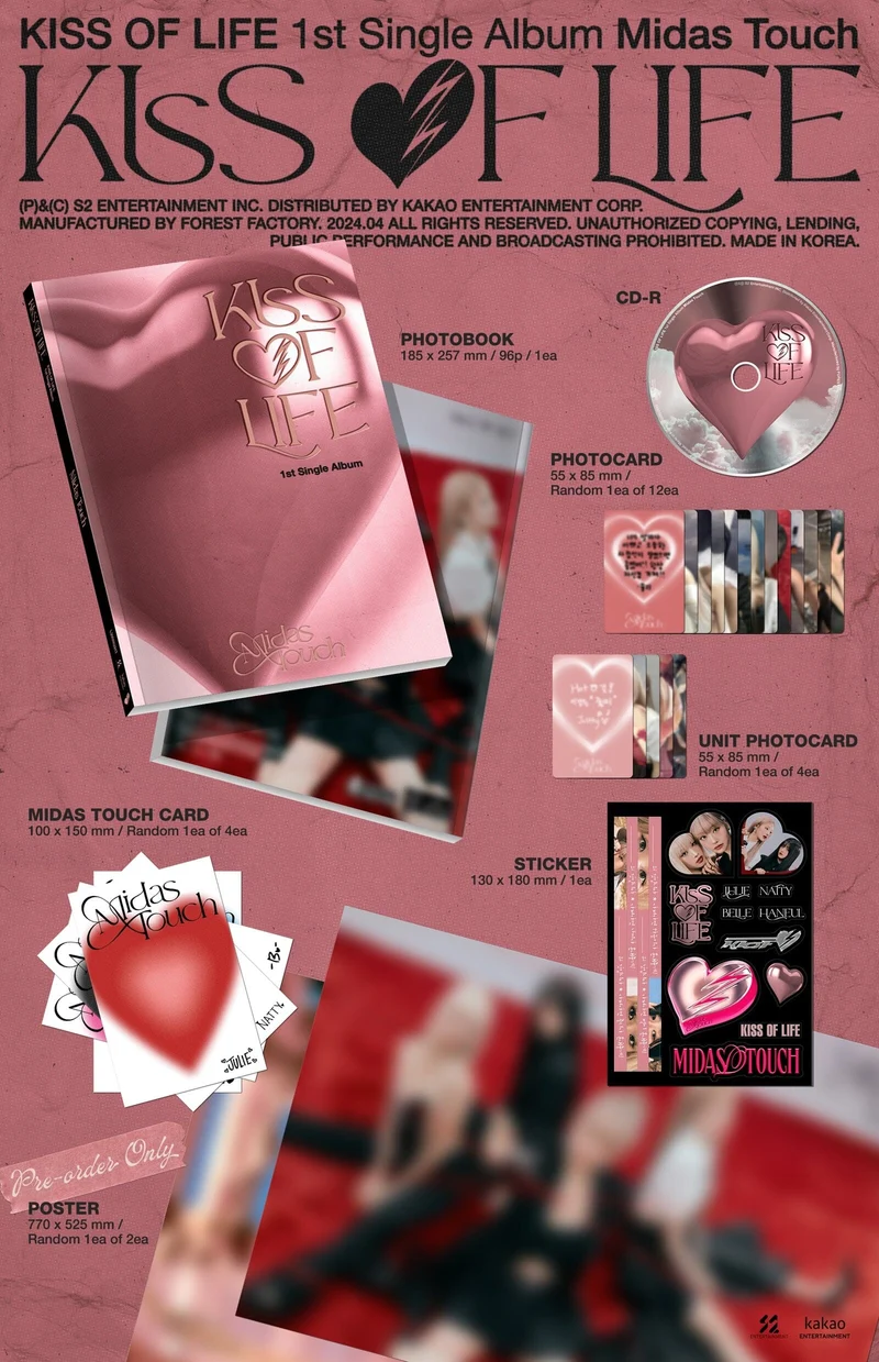 KISS OF LIFE - MIDAS TOUCH (1ST SINGLE ALBUM) PHOTOBOOK VER.