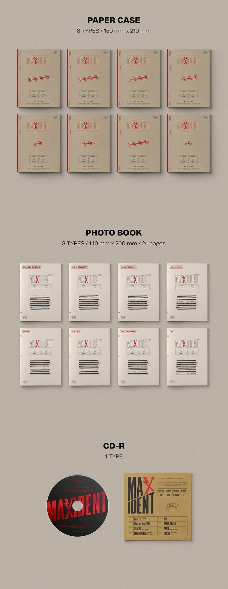 STRAY KIDS - MAXIDENT (7TH MINI ALBUM) CASE VER.