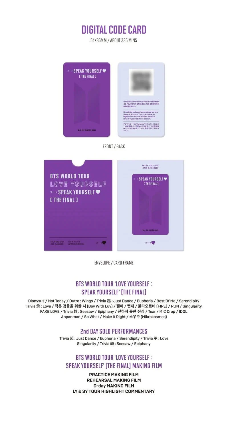 BTS - LOVE YOURSELF SPEAK YOURSELF THE FINAL (NO P.O.B)