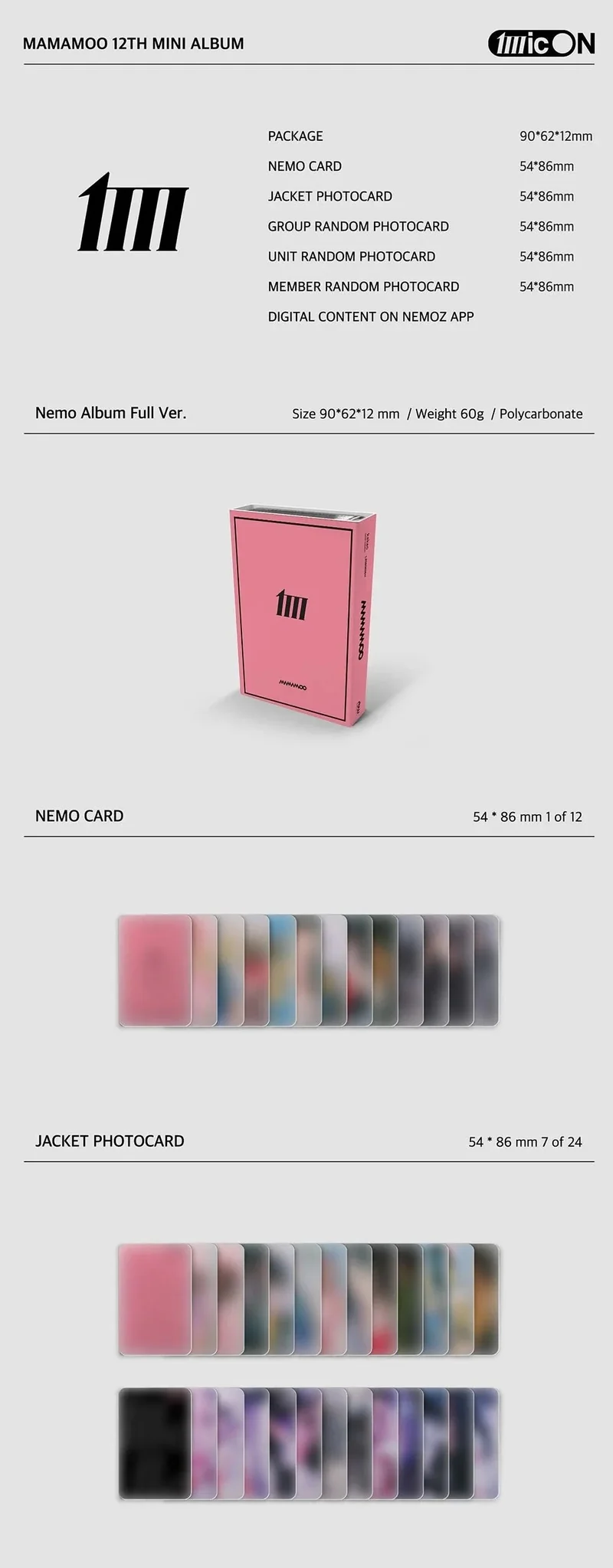 MAMAMOO - MIC ON NEMO VER. (12TH MINI ALBUM)