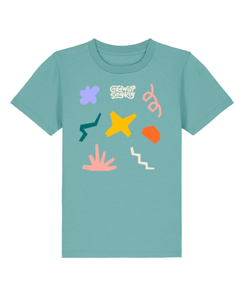 Grow Up Singing - Camiseta "Colors" Verde Unisex