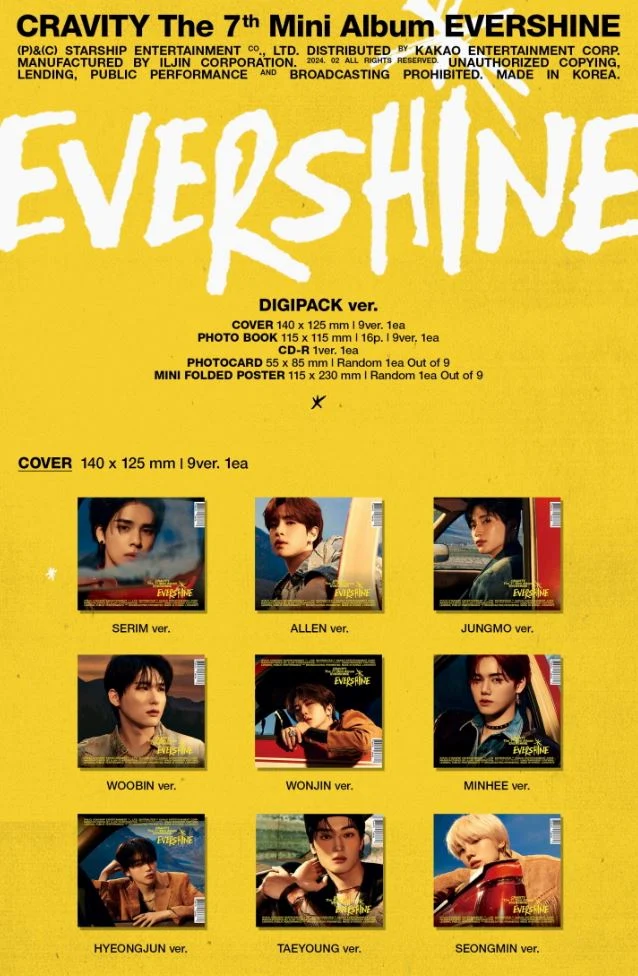 CRAVITY - EVERSHINE (THE 7TH MINI ALBUM) DIGIPACK VER.