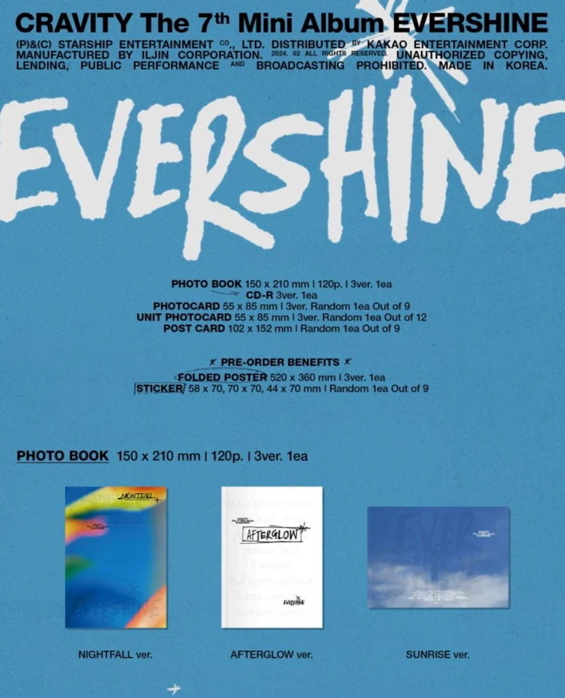 CRAVITY - EVERSHINE (THE 7TH MINI ALBUM)
