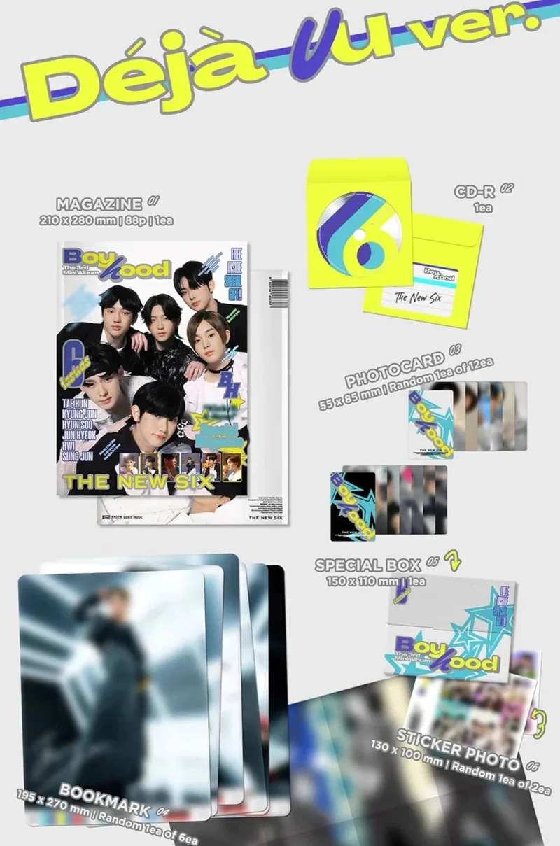 THE NEW SIX (TNX) - BOYHOOD (3RD MINI ALBUM) SIGNED