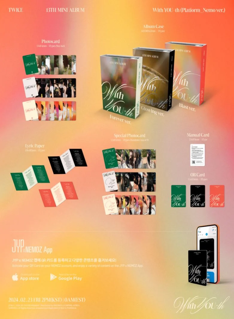 TWICE - WITH YOU-TH (13TH MINI ALBUM) PLATFORM NEMO VER.