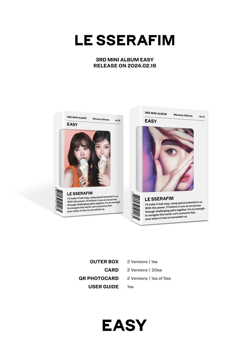 LE SSERAFIM - EASY (3RD MINI ALBUM) WEVERSE ALBUMS VER.