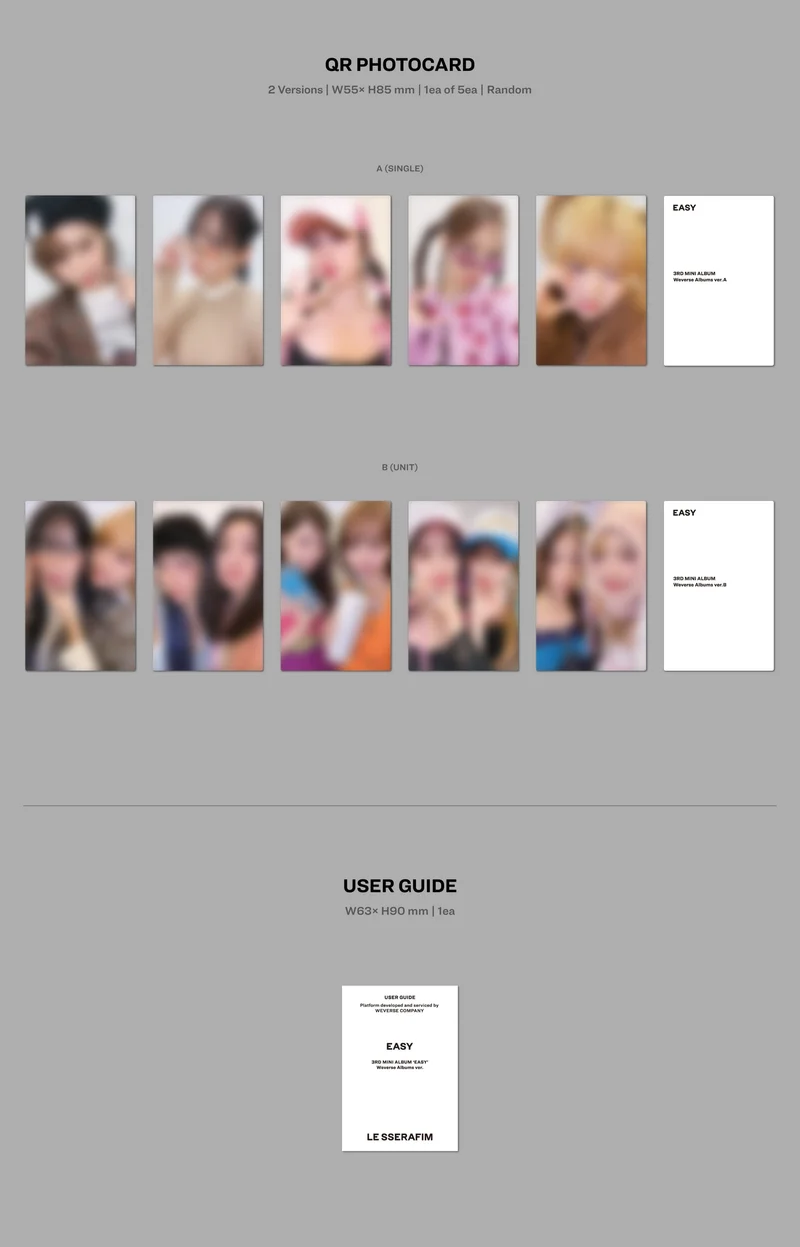 LE SSERAFIM - EASY (3RD MINI ALBUM) WEVERSE ALBUMS VER.