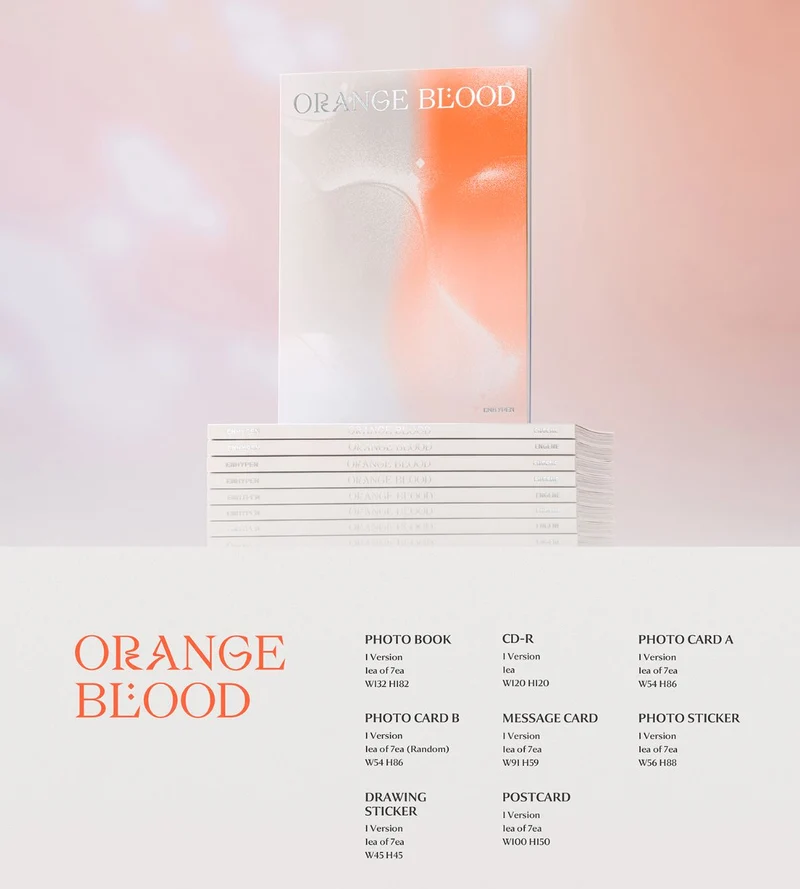 ENHYPEN - ORANGE BLOOD (5TH MINI ALBUM) ENGENE VER. + BDM Photocard