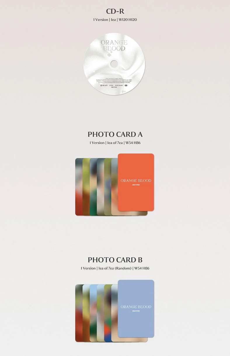 ENHYPEN - ORANGE BLOOD (5TH MINI ALBUM) ENGENE VER. + BDM Photocard
