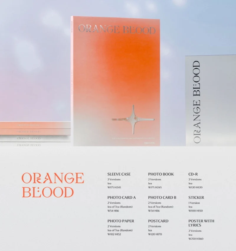 ENHYPEN - ORANGE BLOOD (5TH MINI ALBUM) STANDARD VER. + BDM Photocard