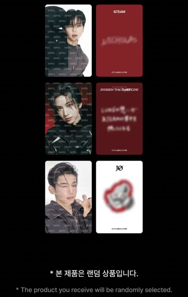 &TEAM - PHOTO CARD (2025 CONCERT TOUR 'AWAKEN THE BLOODLINE' OFFICIAL MD)