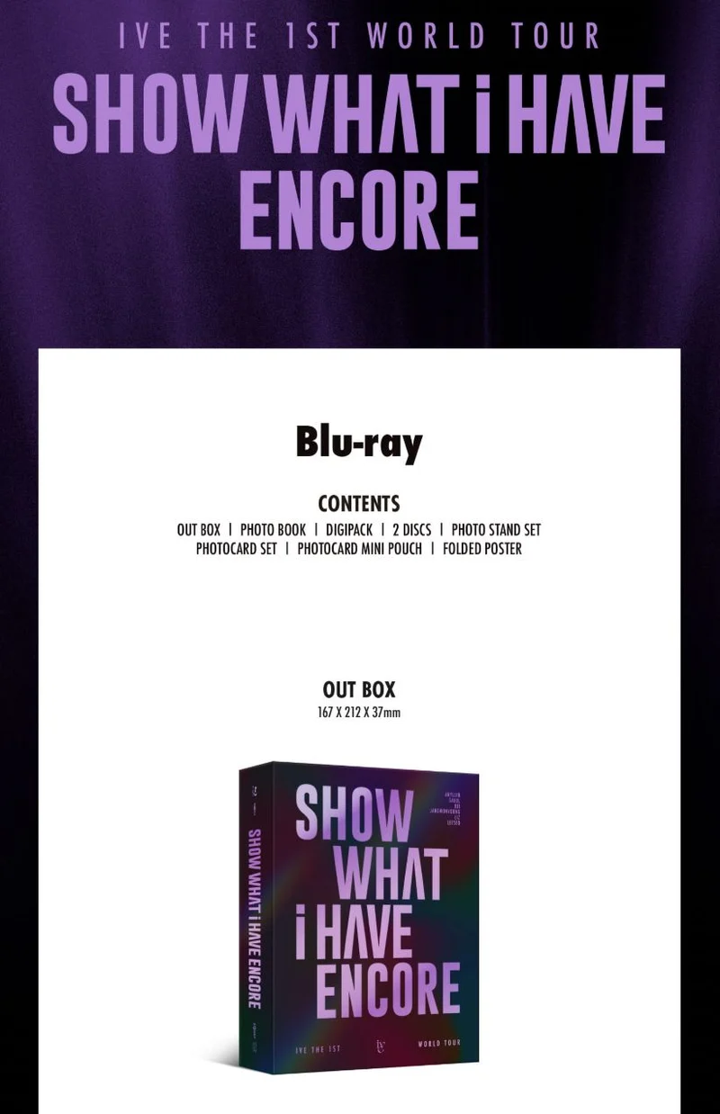 IVE - THE 1ST WORLD TOUR 'SHOW WHAT I HAVE' ENCORE (BLU-RAY/ KIT)