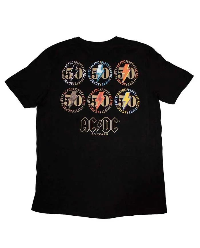 AC/DC - Camiseta "Emblems (Especial 50 Aniversario)" Unisex