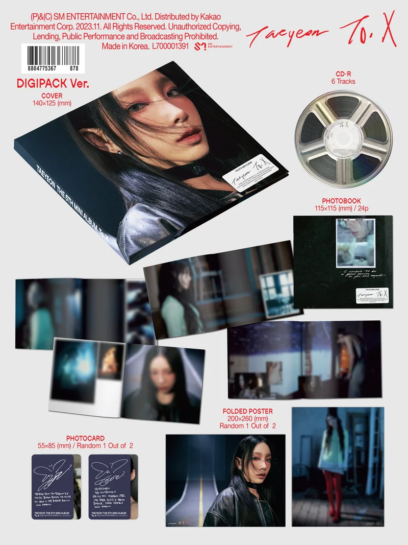 TAEYEON (SNSD) - TO. X (5TH MINI ALBUM) DIGIPACK VER.