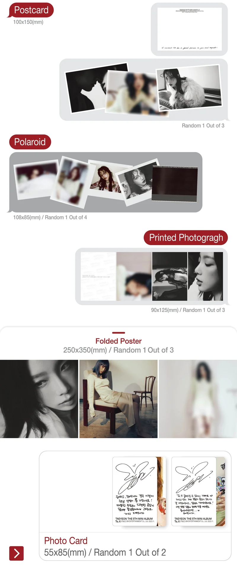 TAEYEON (SNSD) - TO. X (5TH MINI ALBUM)