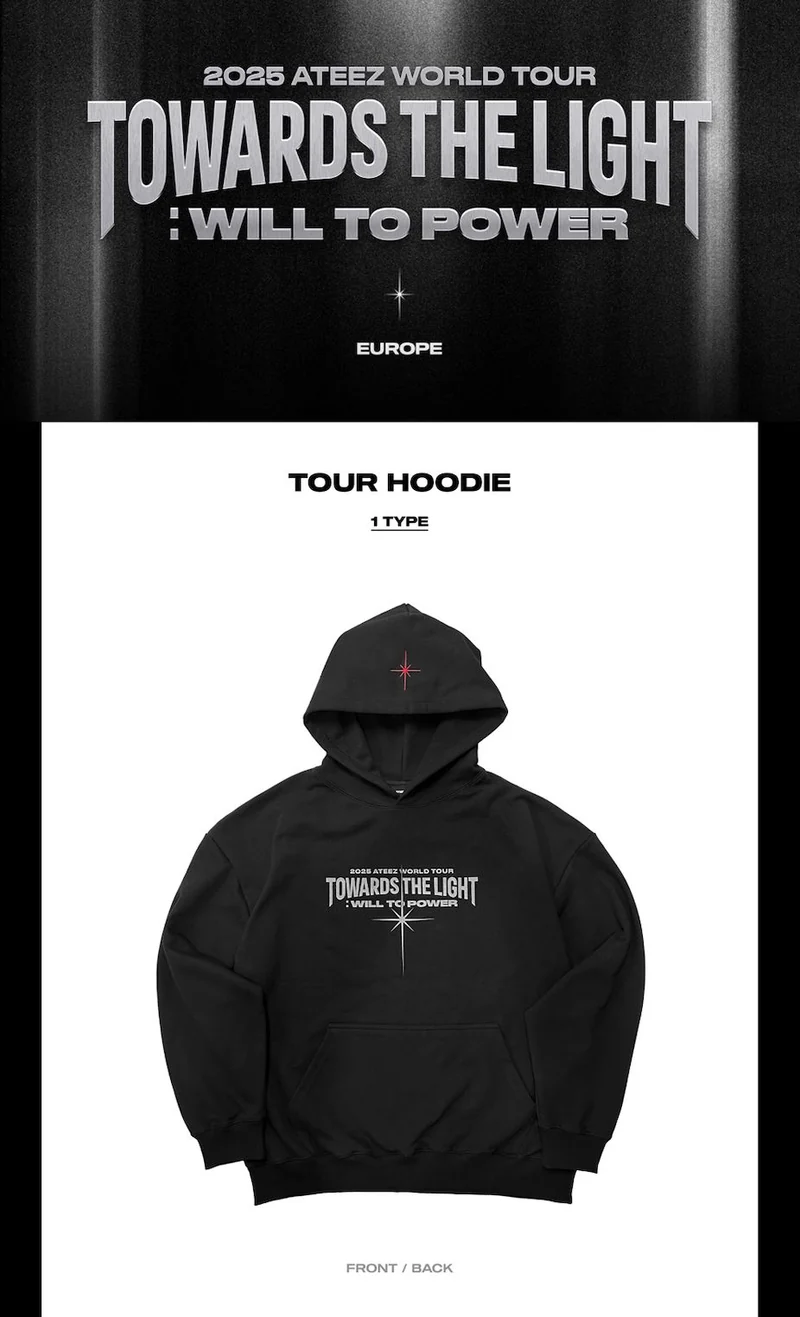 ATEEZ - T-SHIRT & HOODIE ('2025 ATEEZ WORLD TOUR IN EUROPE' MD)