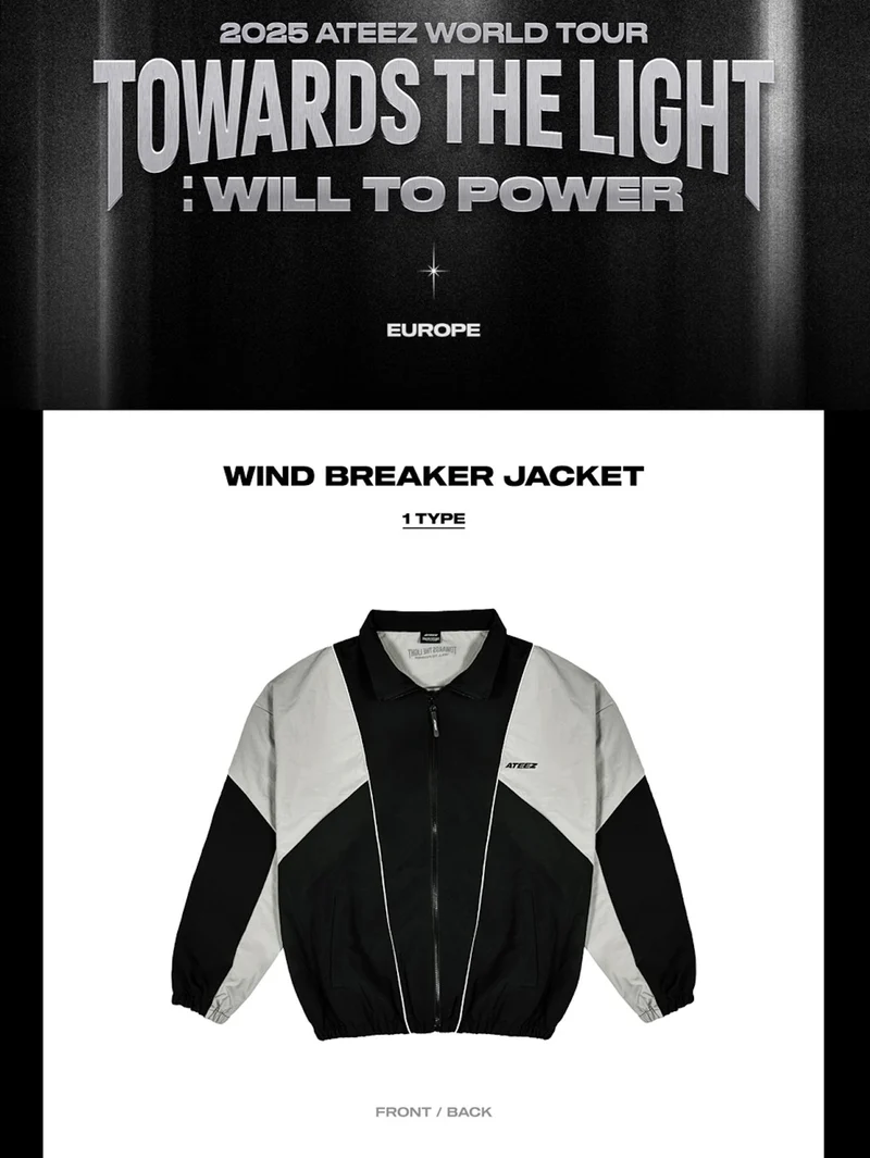 ATEEZ - WIND BREAKER JACKET ('2025 ATEEZ WORLD TOUR IN EUROPE' MD)