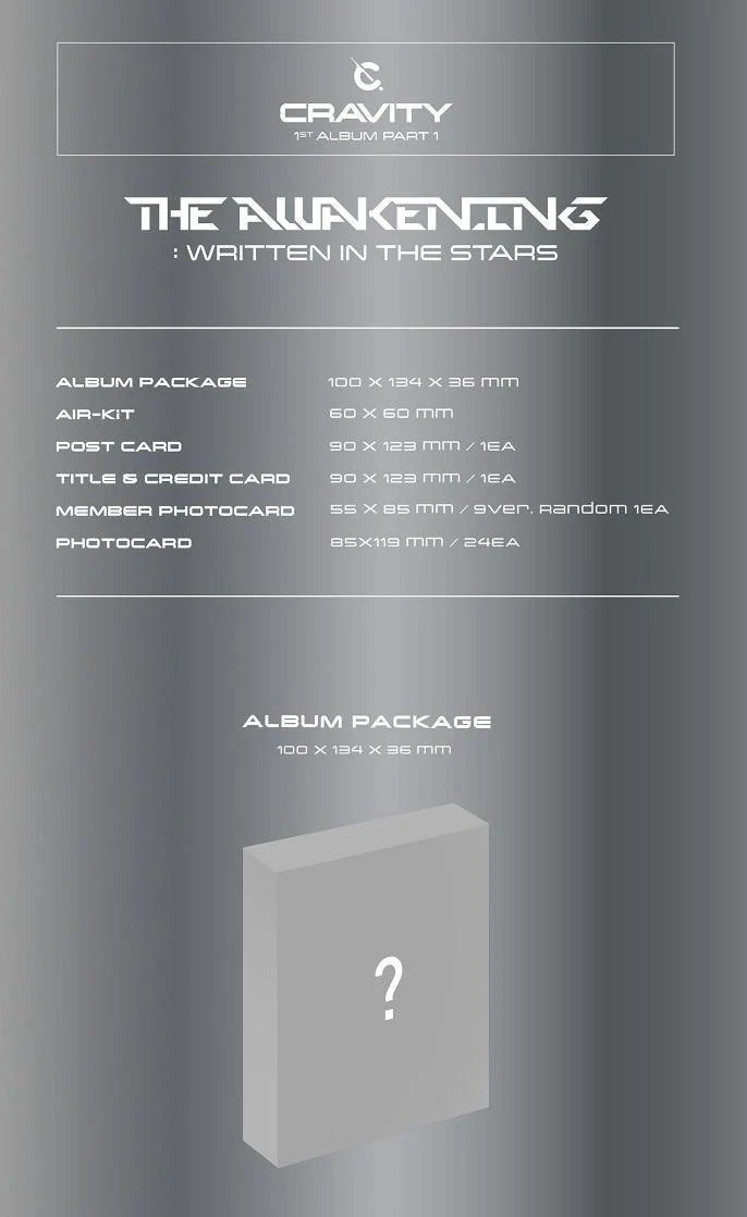 CRAVITY - [The Awakening :Written in the Stars] Kit Album
