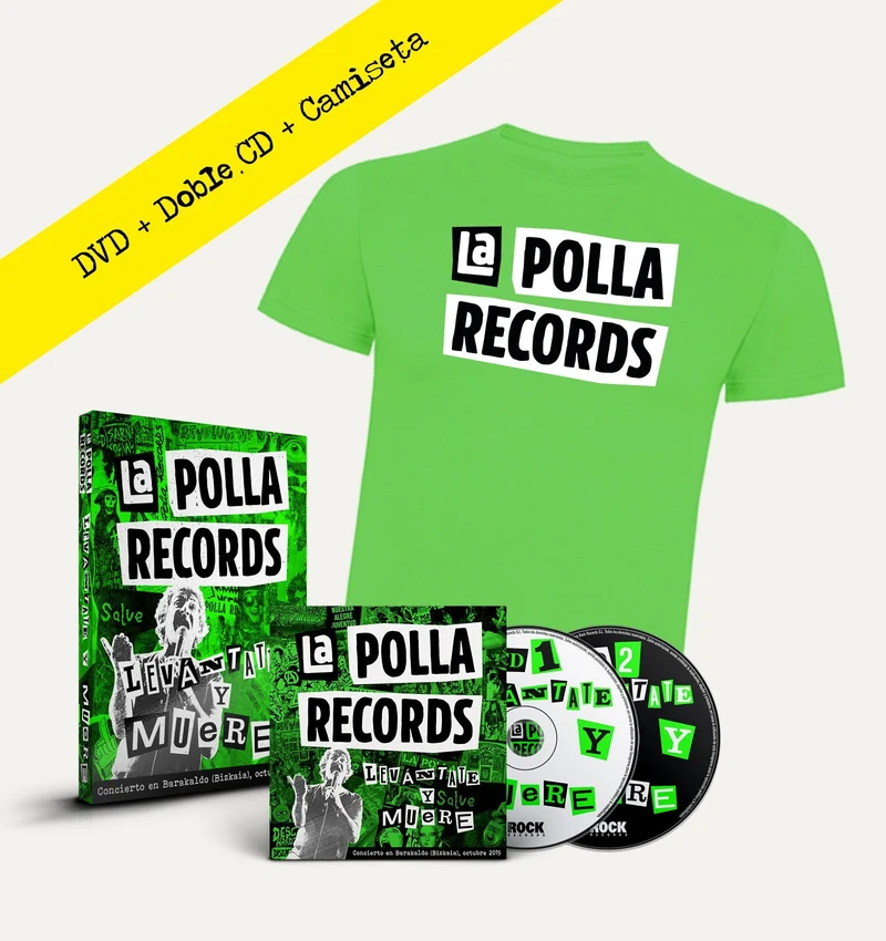 La Polla Records - Pack Doble CD + DVD + Camiseta "Levántate y M*ere"