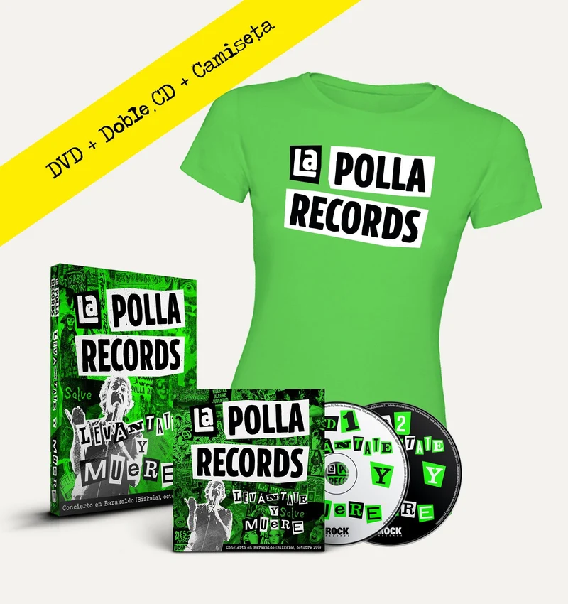 La Polla Records - Pack Doble CD + DVD + Camiseta "Levántate y M*ere"