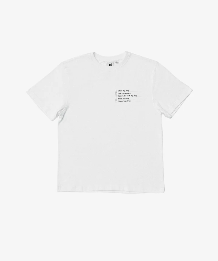 [BTS] V : Layover : S/S T-Shirt (Checklist - White)