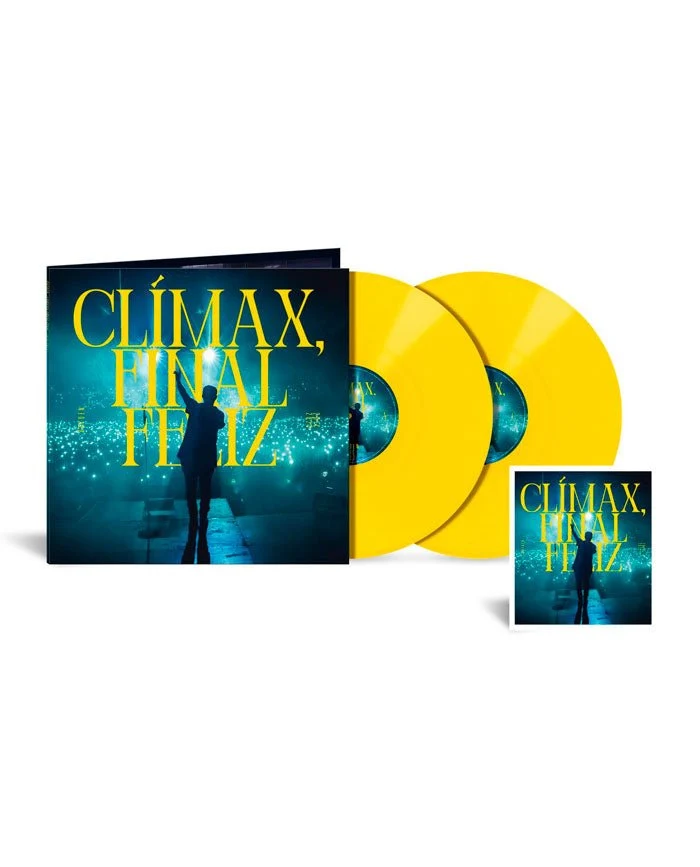 RAYDEN - 2LP Vinilo Amarillo "Clímax, final feliz" + POSTAL FIRMADA
