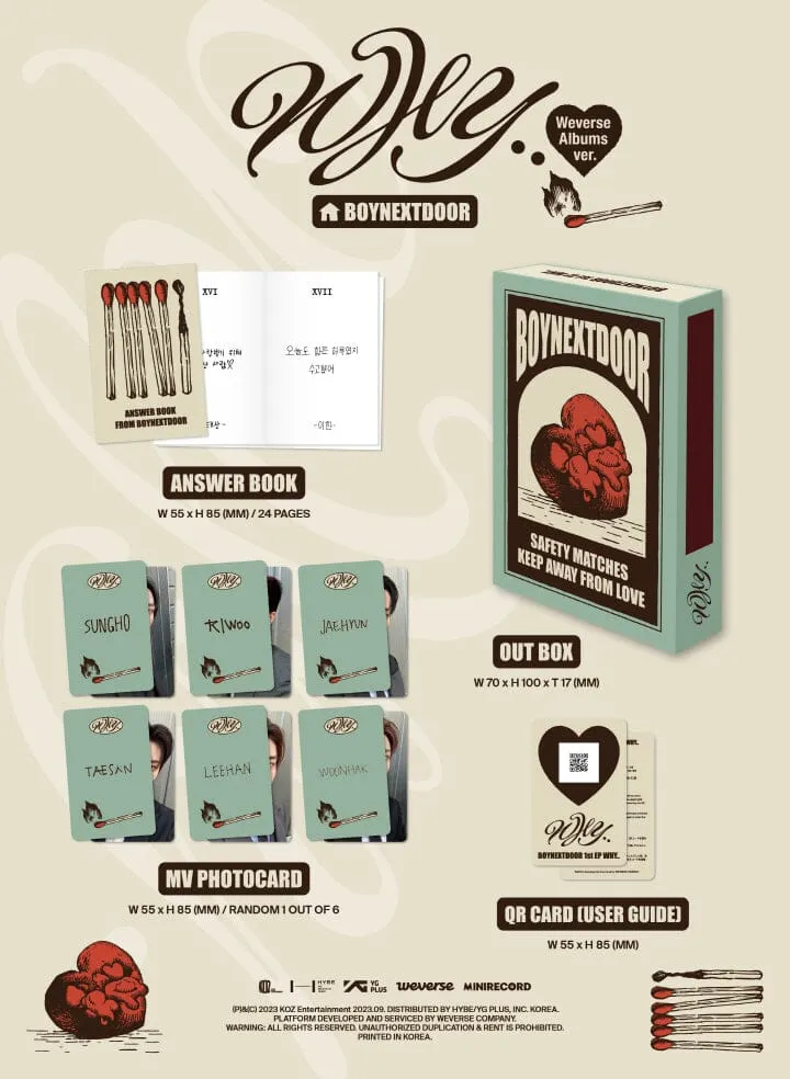 BOYNEXTDOOR - WHY.. (1ST EP ALBUM) WEVERSE ALBUMS VER.