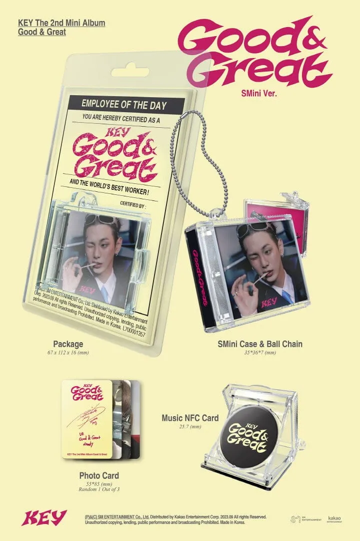KEY (SHINee) - GOOD & GREAT (2ND MINI ALBUM) SMINI VER.