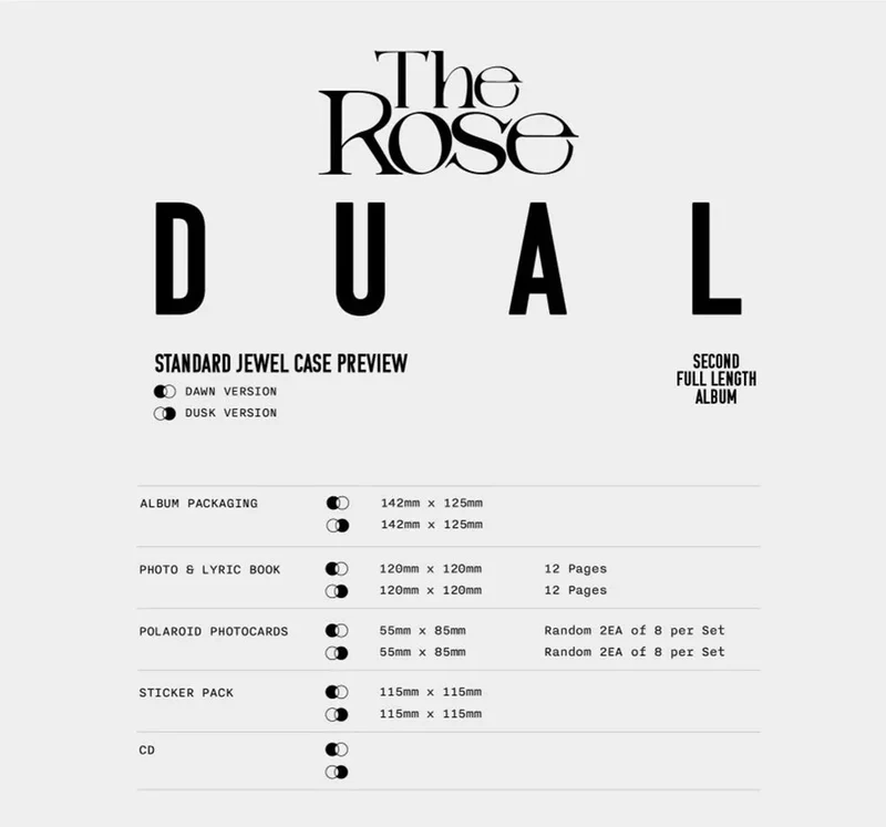 THE ROSE - DUAL (2ND FULL ALBUM) STANDARD JEWEL CASE