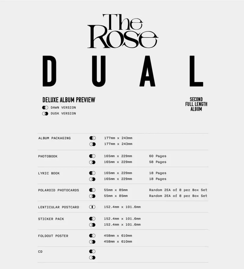 THE ROSE - DUAL (2ND FULL ALBUM) DELUXE ALBUM