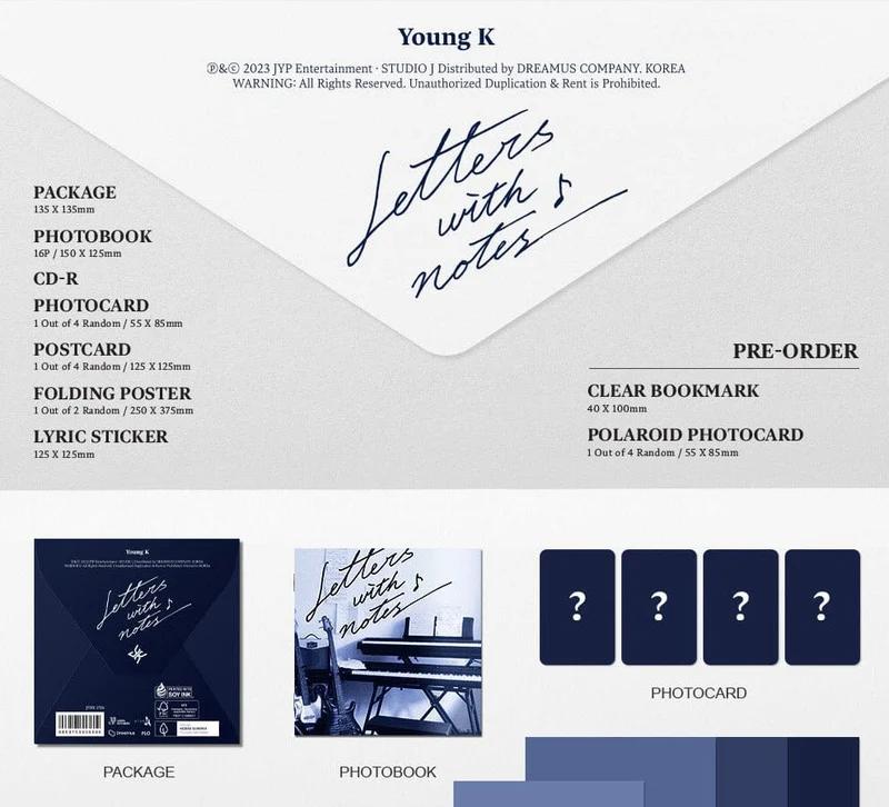 Young K (DAY6) - Letters with notes (Digipack Ver.)