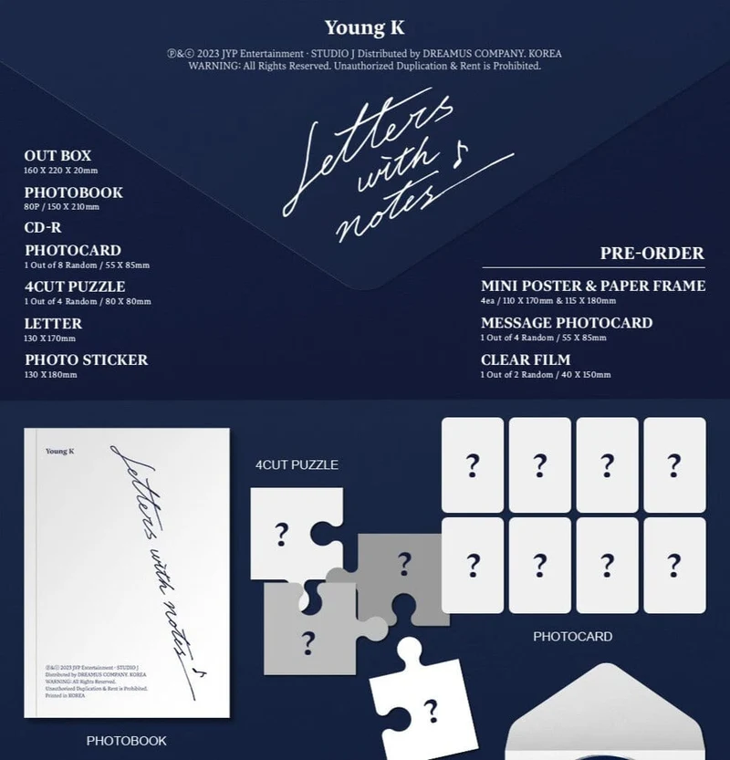 Young K (DAY6) - Letters with notes
